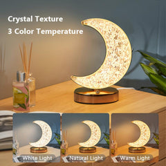 Portable Crystal LED Table Lamp 3 Brightness Levels
