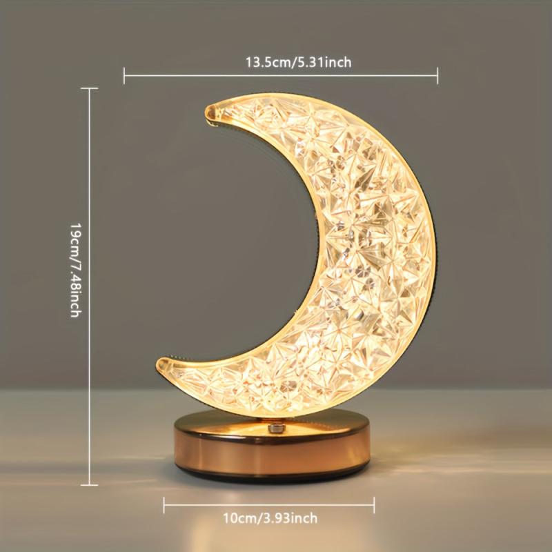 Portable Crystal LED Table Lamp 3 Brightness Levels