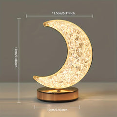 Portable Crystal LED Table Lamp 3 Brightness Levels