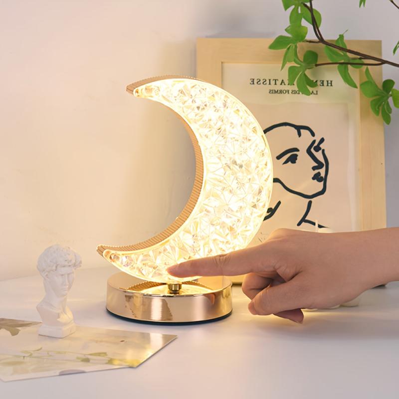 Portable Crystal LED Table Lamp 3 Brightness Levels