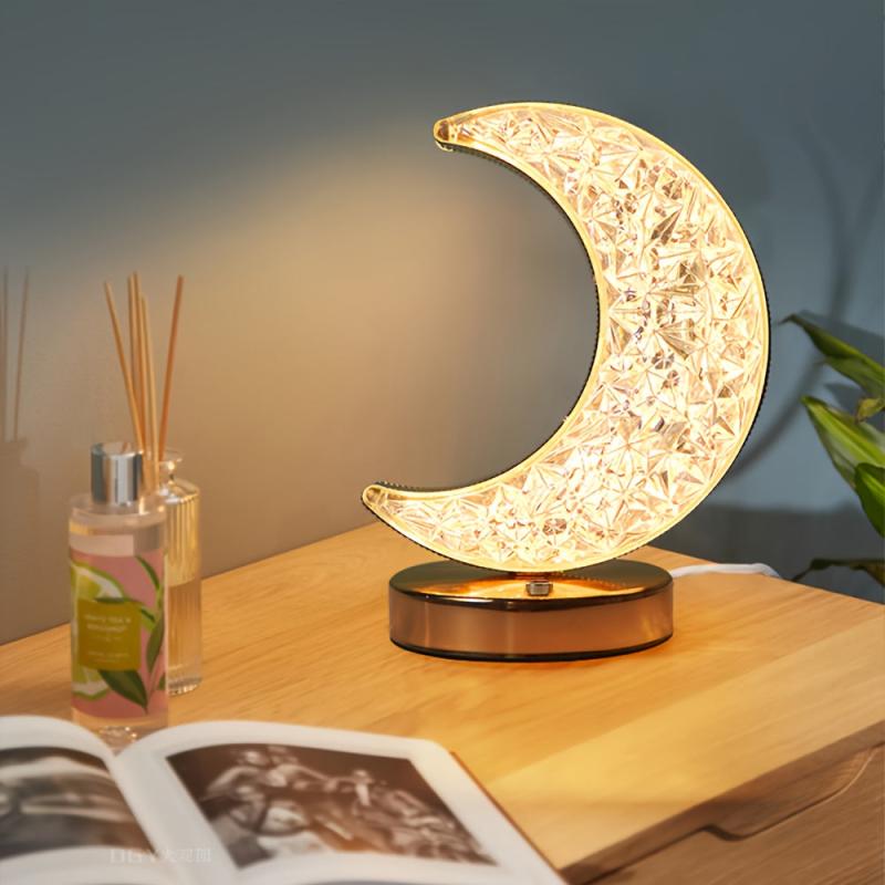 Portable Crystal LED Table Lamp 3 Brightness Levels