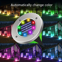 4 Pack Solar Ground Lights Outdoor Waterproof Deck Lights for Landscape