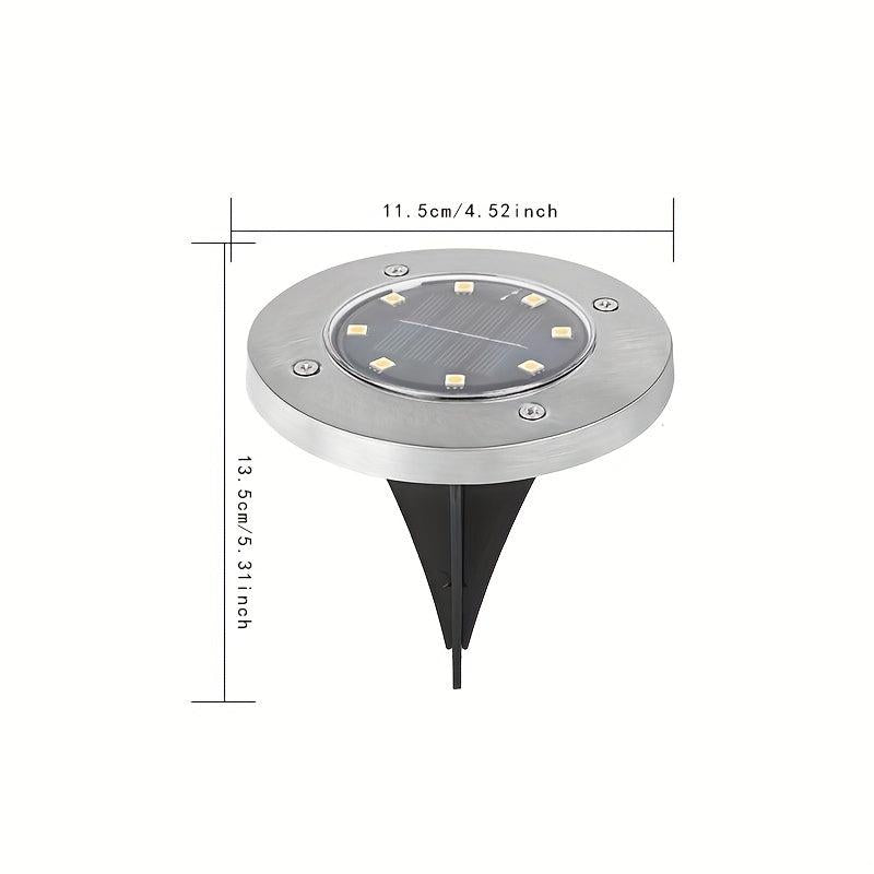 4 Pack Solar Ground Lights Outdoor Waterproof Deck Lights for Landscape