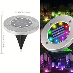 4 Pack Solar Ground Lights Outdoor Waterproof Deck Lights for Landscape