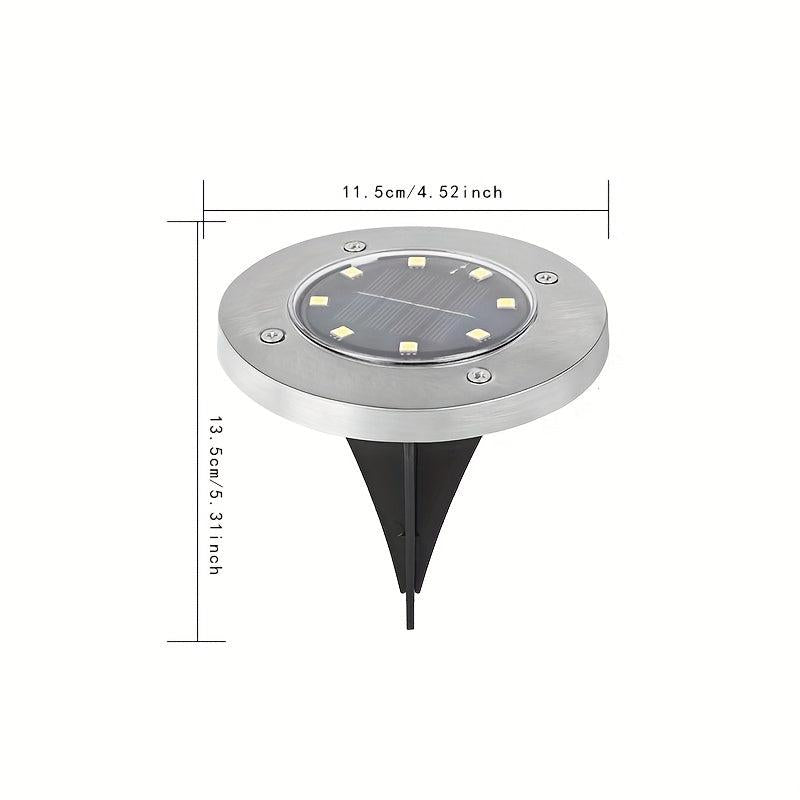 4 Pack Solar Ground Lights Outdoor Waterproof Deck Lights for Landscape