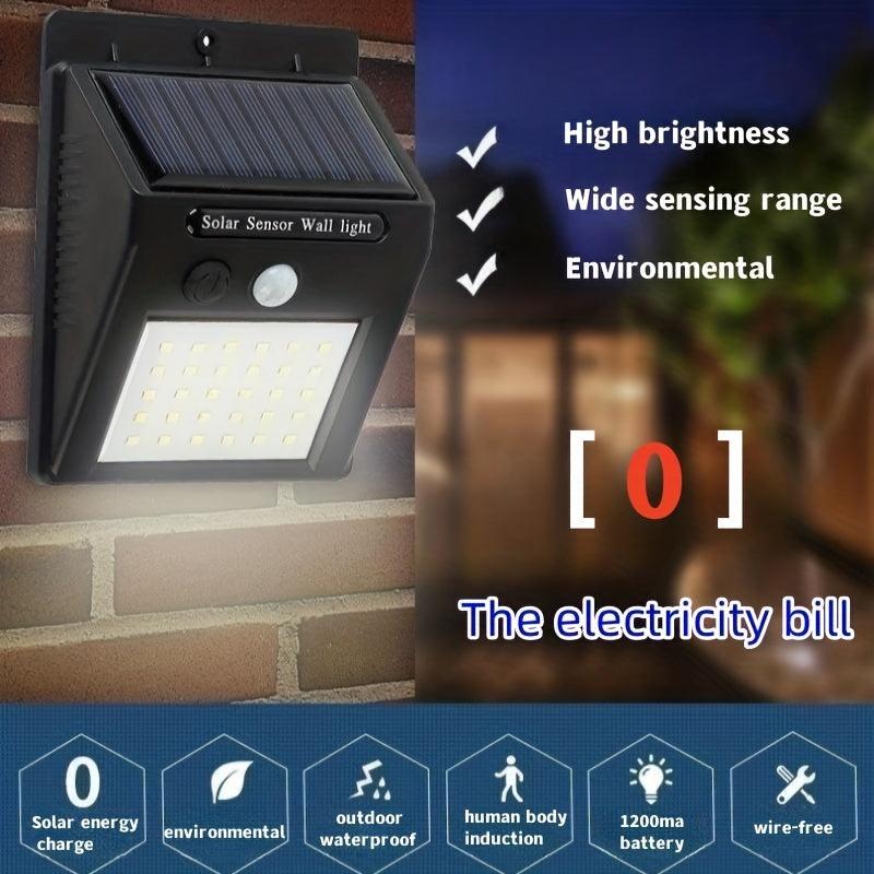 4pcs Solar Wall Light 30LED Outdoor Waterproof Garden Light