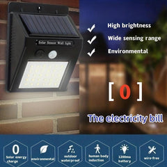4pcs Solar Wall Light 30LED Outdoor Waterproof Garden Light