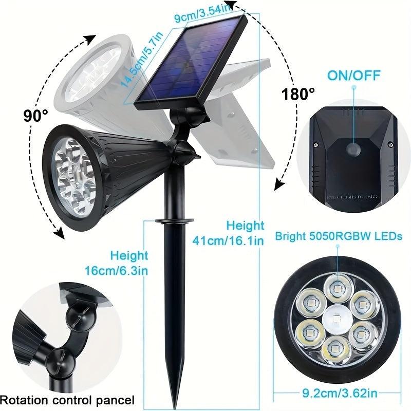 Solar Tree Light for Garden Decor Two-in-One Landscape Light