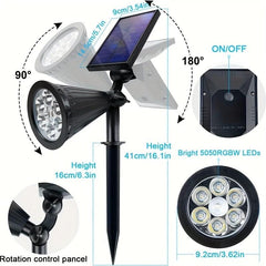 Solar Tree Light for Garden Decor Two-in-One Landscape Light