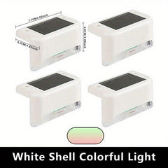 Outdoor Solar Deck Lights Waterproof LED Solar Lights for Stairs Steps Fences