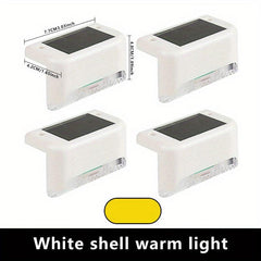Outdoor Solar Deck Lights Waterproof LED Solar Lights for Stairs Steps Fences