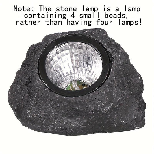 Solar Step Light Faux Stone Spotlights Waterproof Outdoor Decoration
