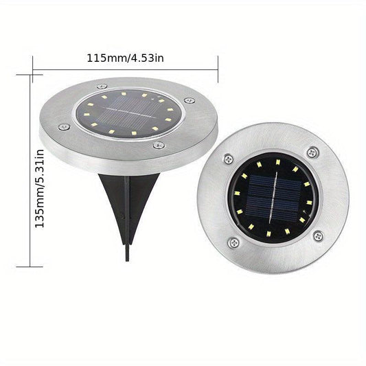 4pcs Solar Ground Light Waterproof Garden Path Deck Light