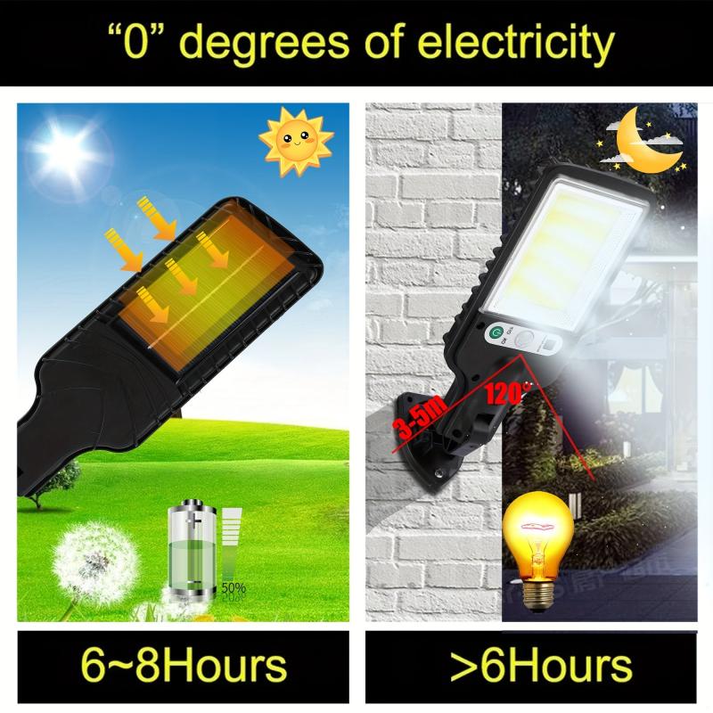 Solar Street Light Body Sensor Garden Wall Lamp Waterproof LED