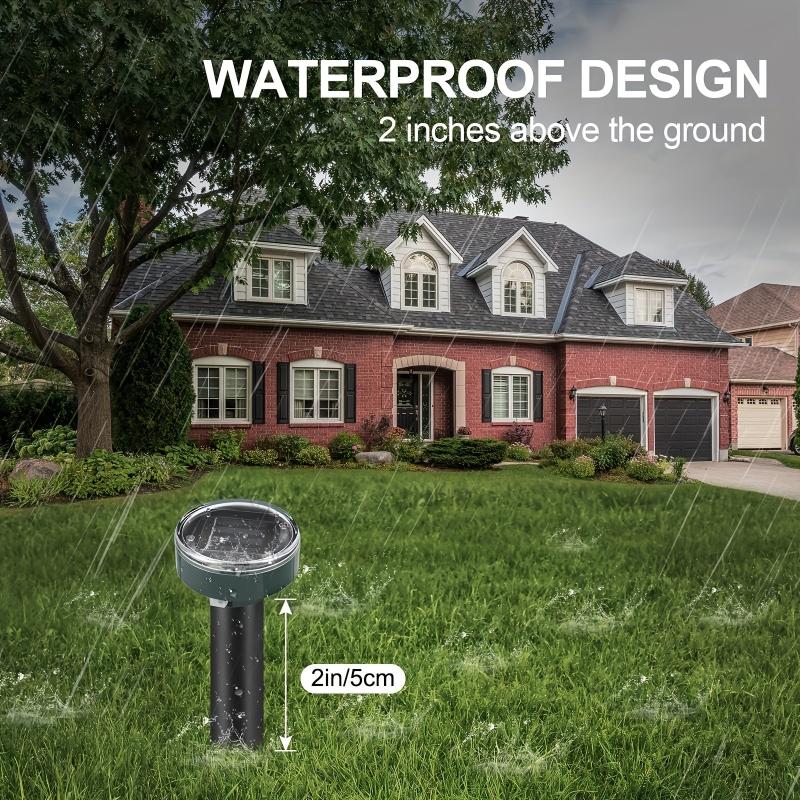 4pcs Solar Insect Repellent Lawn Light Ultrasonic Rodent Repellent