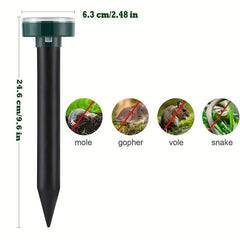 4pcs Solar Insect Repellent Lawn Light Ultrasonic Rodent Repellent