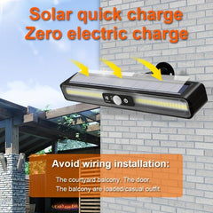 Solar Induction Wall Light Outdoor Waterproof for Backyard Garden Courtyard
