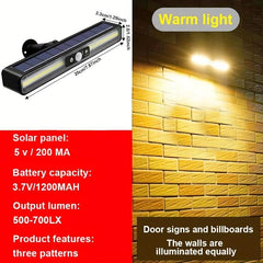 Solar Induction Wall Light Outdoor Waterproof for Backyard Garden Courtyard