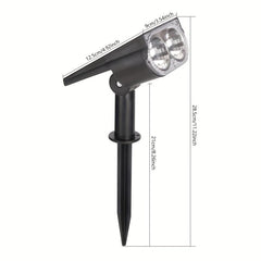 1pc Solar Spotlight 2 LED Lighting Waterproof IP65 & Adjustable