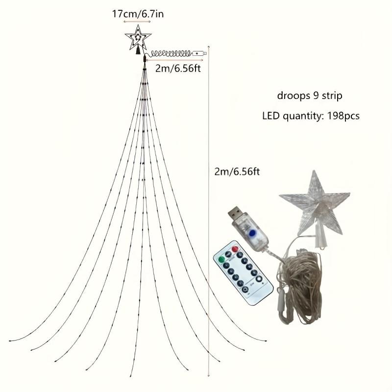 LED Star String Lights with Remote Control