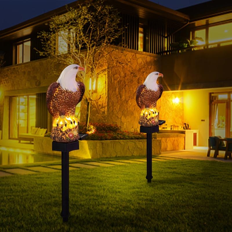 Solar LED Garden Light with Eagle Ornament
