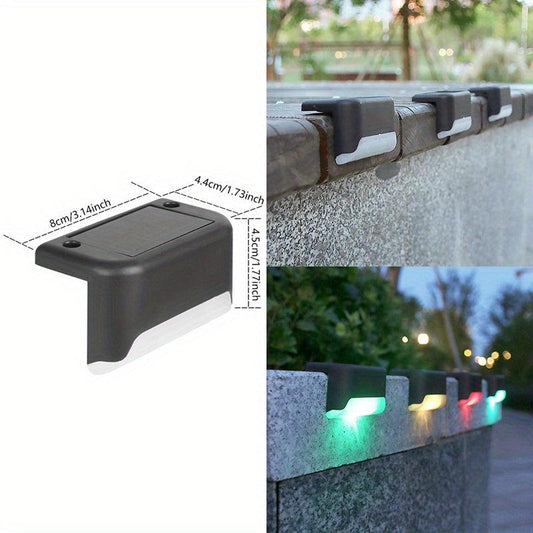4pcs LED Solar Stair Lights - Illuminate Your Garden