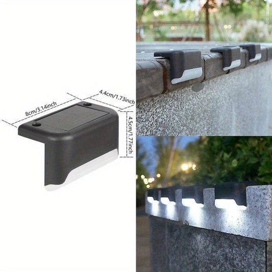 4pcs LED Solar Stair Lights - Illuminate Your Garden