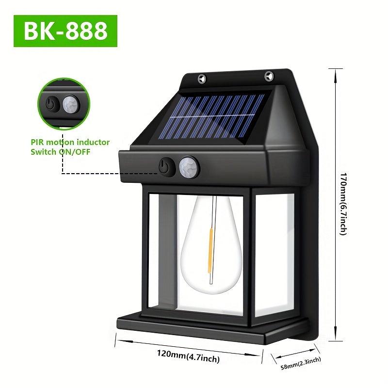 LED Solar Wall Light Motion Sensor Garden Light Dusk To Dawn Outdoor Lighting