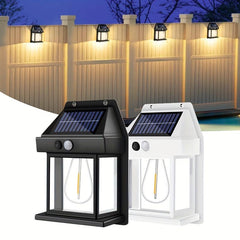 LED Solar Wall Light Motion Sensor Garden Light Dusk To Dawn Outdoor Lighting