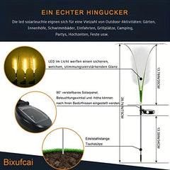 2pcs Solar Garden Lights Reeds LED Decorative Lights IP65 Waterproof