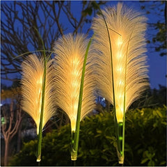2pcs Solar Garden Lights Reeds LED Decorative Lights IP65 Waterproof