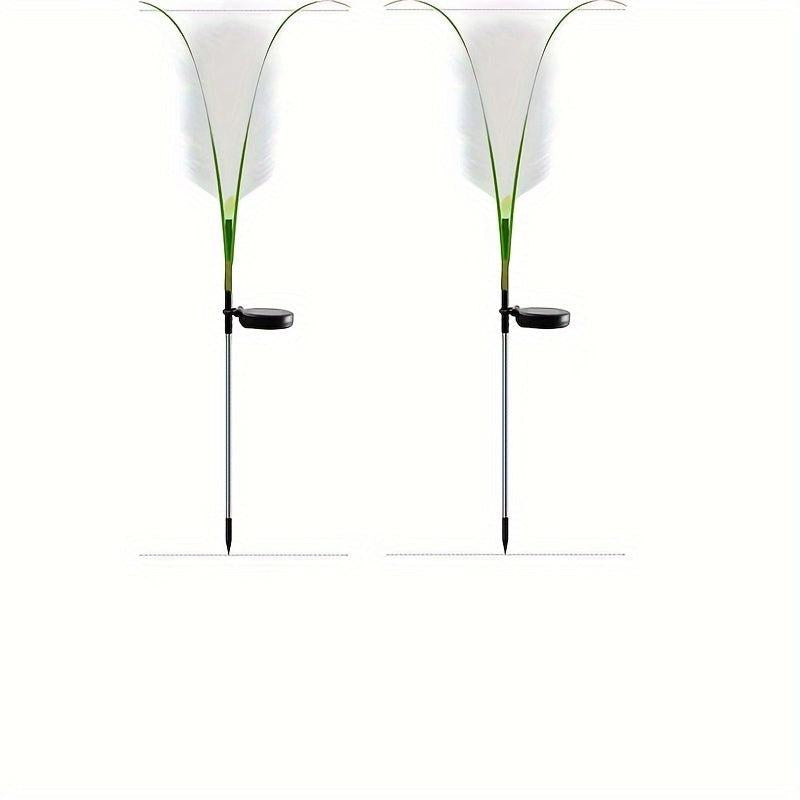 2pcs Solar Garden Lights Reeds LED Decorative Lights IP65 Waterproof