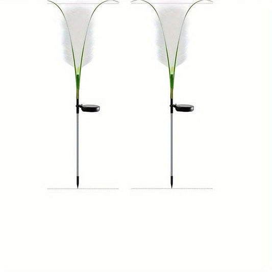 2pcs Solar Garden Lights Reeds LED Decorative Lights IP65 Waterproof