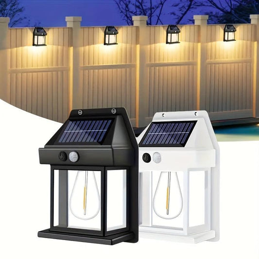 Solar Outdoor Wall Lamp Human Body Induction Tungsten Wall Lamp
