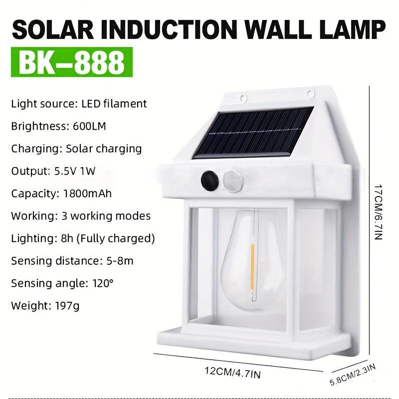 Solar Outdoor Wall Lamp Human Body Induction Tungsten Wall Lamp