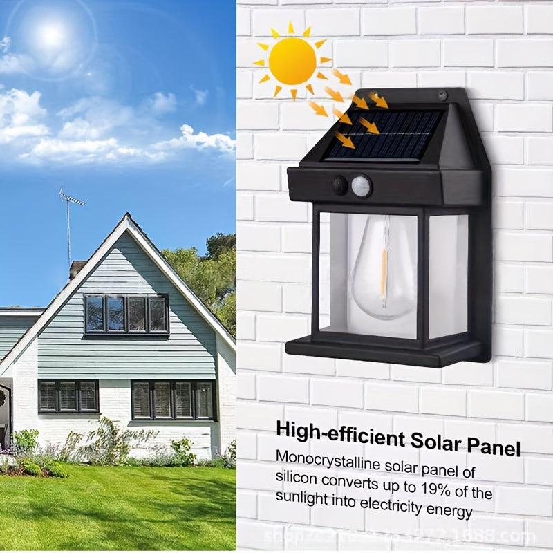 Solar Outdoor Wall Lamp Human Body Induction Tungsten Wall Lamp