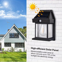 Solar Outdoor Wall Lamp Human Body Induction Tungsten Wall Lamp