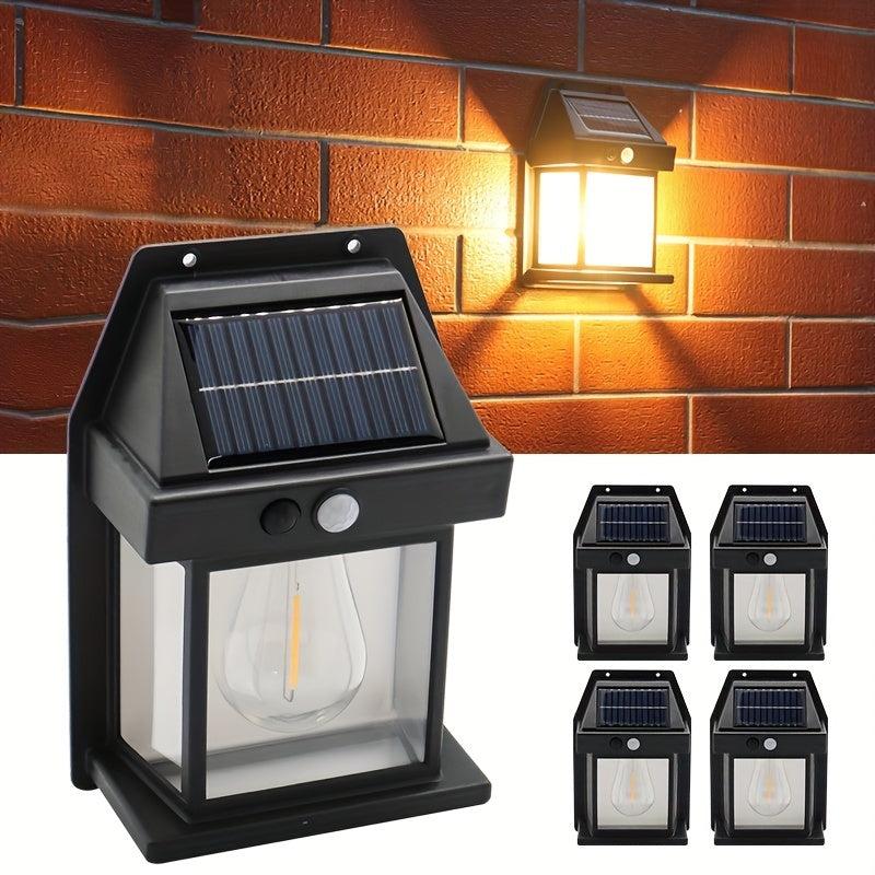 Solar Outdoor Wall Lamp Human Body Induction Tungsten Wall Lamp