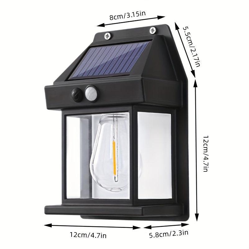 Solar Tungsten Wall Light Outdoor Waterproof Garden Headlight