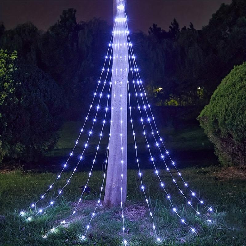 180LED Waterfall Tree Fairy Lights 9 Drop 200cm Outdoor Garland USB Plug