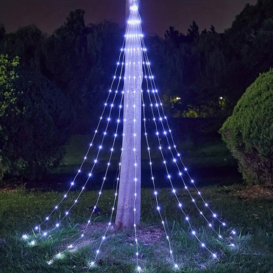180LED Waterfall Tree Fairy Lights 9 Drop 200cm Outdoor Garland USB Plug