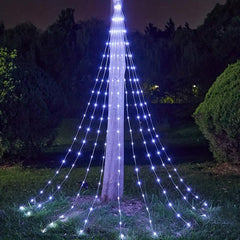 180LED Waterfall Tree Fairy Lights 9 Drop 200cm Outdoor Garland USB Plug