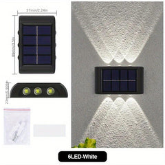 2pcs Solar Up & Down Wall Lights - Brighten Your Outdoor Space