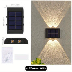 2pcs Solar Up & Down Wall Lights - Brighten Your Outdoor Space