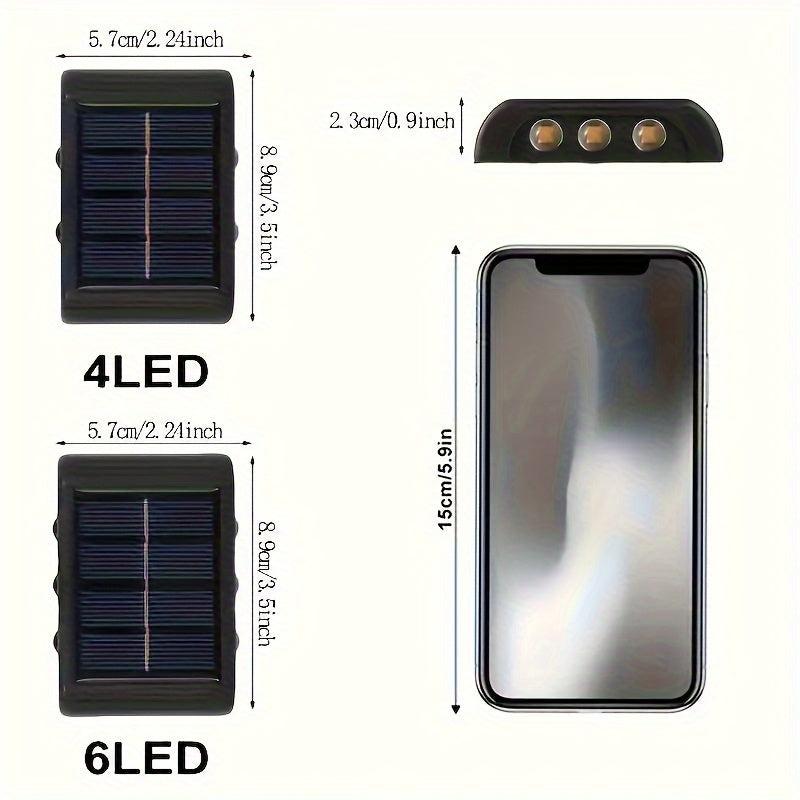 2pcs Solar Up & Down Wall Lights - Brighten Your Outdoor Space