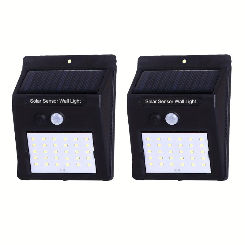2pcs Motion Sensor Solar Light Waterproof Outdoor Garden Lights