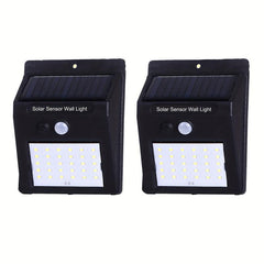 2pcs Motion Sensor Solar Light Waterproof Outdoor Garden Lights