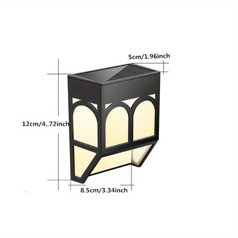 Solar Wall Lamp Vintage Deck Light Outdoor Waterproof Patio Garden Landscape