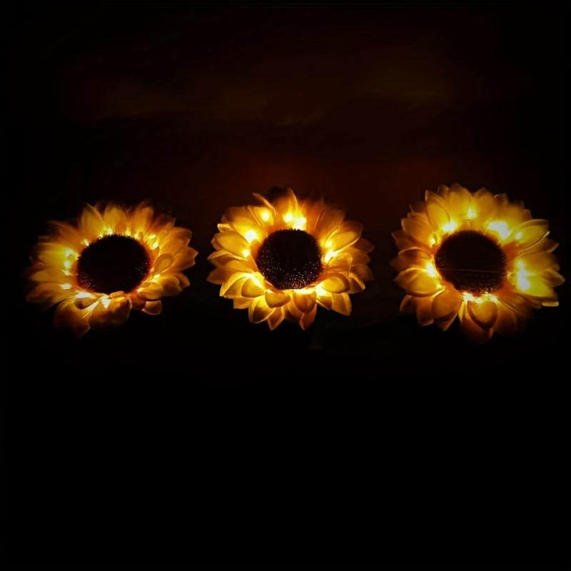 Solar Sunflower Stake Light Outdoor Waterproof LED Landscape Lights