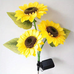 Solar Sunflower Stake Light Outdoor Waterproof LED Landscape Lights